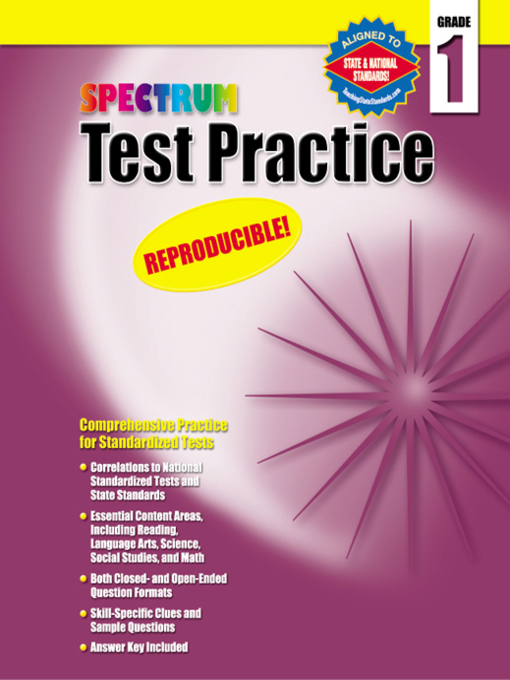 Title details for Spectrum Test Practice, Grade 1 by Spectrum - Available